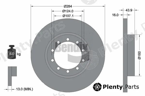 BENDIX Braking BDS1528 — Brake Disc
