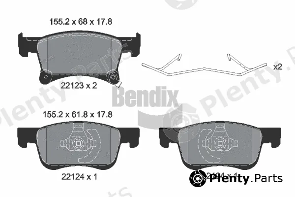 BENDIX Braking BPD1277 — Brake Pad Set, disc brake