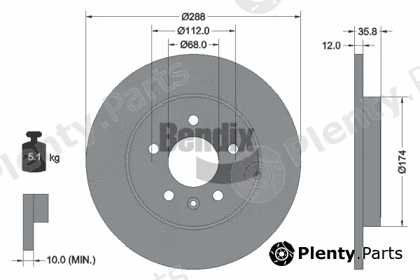 BENDIX Braking BDS1685 — Brake Disc