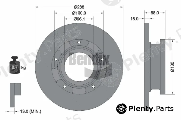 BENDIX Braking BDS1276 — Brake Disc