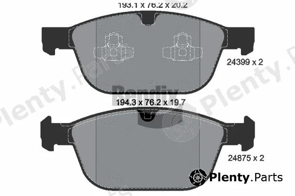 BENDIX Braking BPD1273 — Brake Pad Set, disc brake