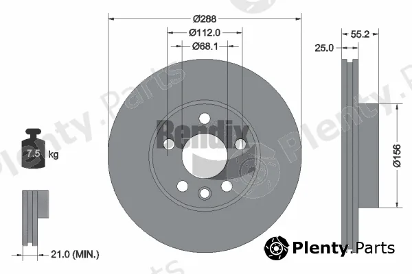 BENDIX Braking BDS1404 — Brake Disc