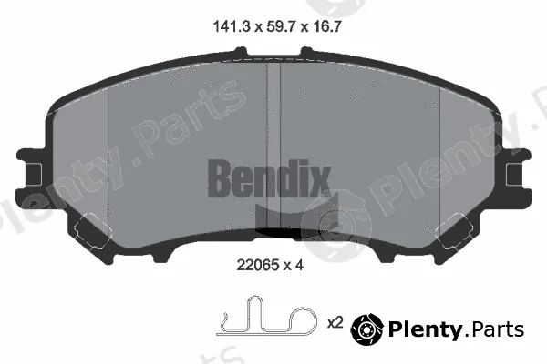 BENDIX Braking BPD1485 — Brake Pad Set, disc brake