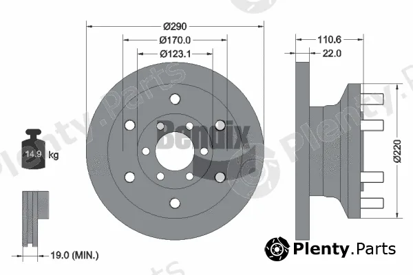 BENDIX Braking BDS1295 — Brake Disc