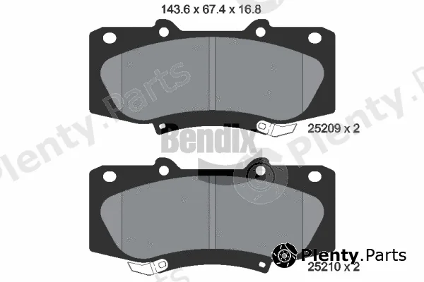BENDIX Braking BPD1479 — Brake Pad Set, disc brake