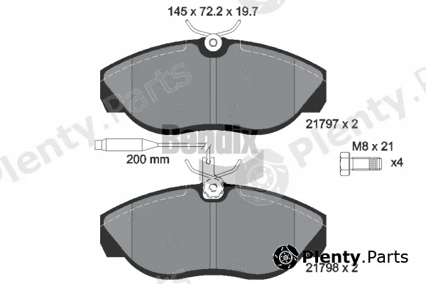 BENDIX Braking BPD1424 — Brake Pad Set, disc brake