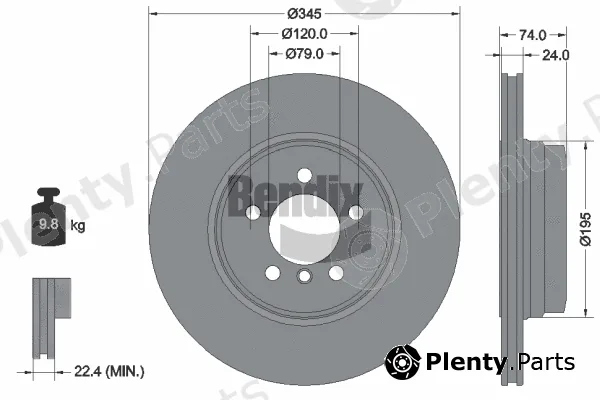 BENDIX Braking BDS2106HC — Brake Disc