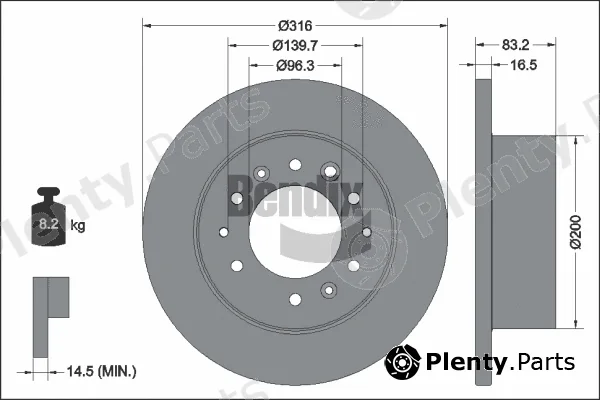 BENDIX Braking BDS2293 — Brake Disc