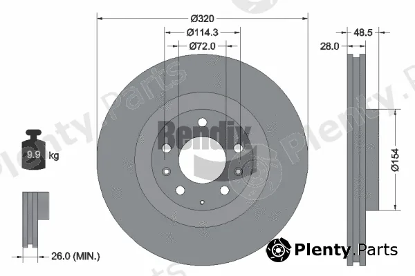 BENDIX Braking BDS1781 — Brake Disc