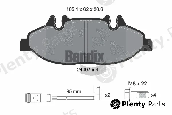 BENDIX Braking BPD1207 — Brake Pad Set, disc brake