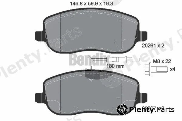 BENDIX Braking BPD1128 — Brake Pad Set, disc brake