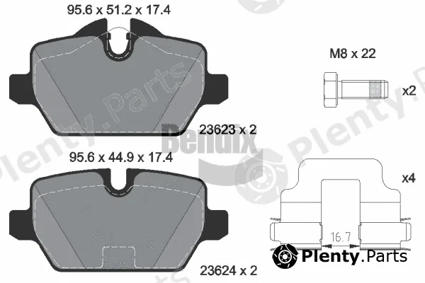 BENDIX Braking BPD1200 — Brake Pad Set, disc brake