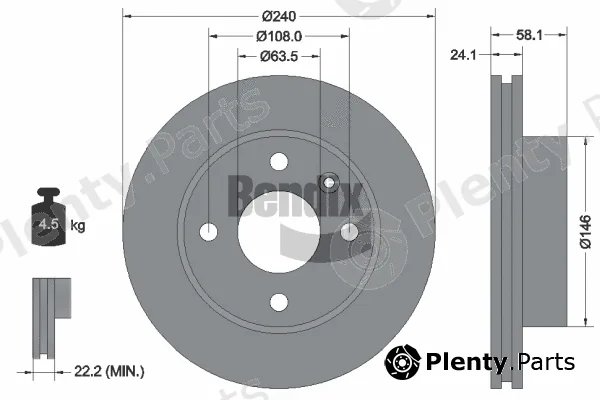 BENDIX Braking BDS1851 — Brake Disc