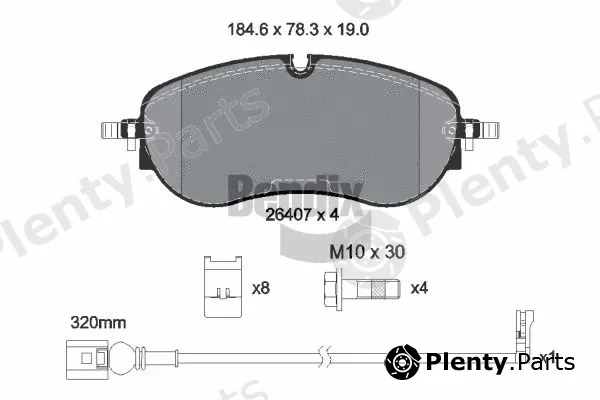 BENDIX Braking BPD1668 — Brake Pad Set, disc brake