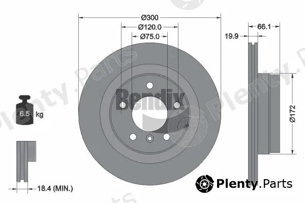 BENDIX Braking BDS1055 — Brake Disc