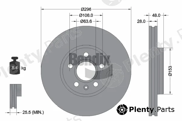 BENDIX Braking BDS2069HC — Brake Disc
