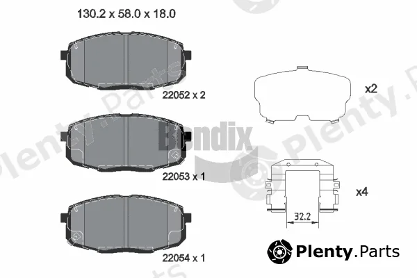 BENDIX Braking BPD2437 — Brake Pad Set, disc brake