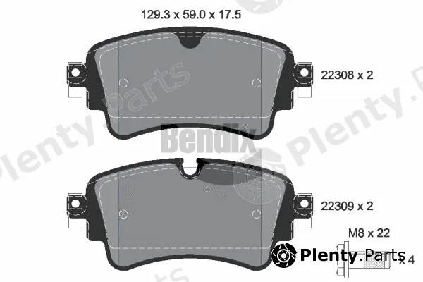 BENDIX Braking BPD1217 — Brake Pad Set, disc brake
