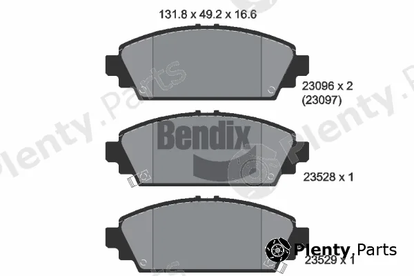 BENDIX Braking BPD1922 — Brake Pad Set, disc brake