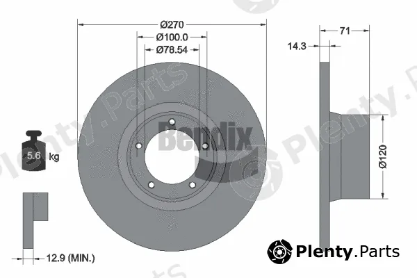 BENDIX Braking BDS2123 — Brake Disc