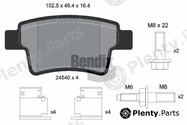 BENDIX Braking BPD1102 — Brake Pad Set, disc brake