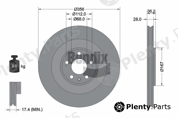 BENDIX Braking BDS2311HC — Brake Disc