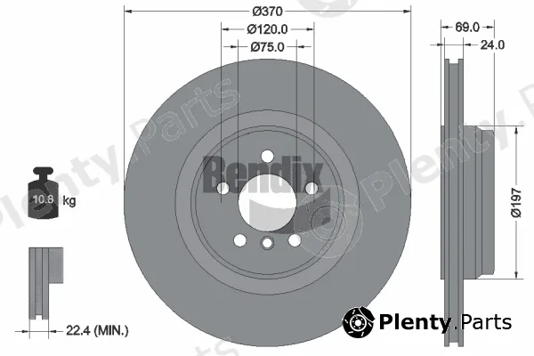 BENDIX Braking BDS2035 — Brake Disc