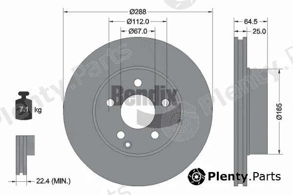 BENDIX Braking BDS1214 — Brake Disc
