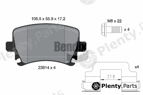 BENDIX Braking BPD1436 — Brake Pad Set, disc brake