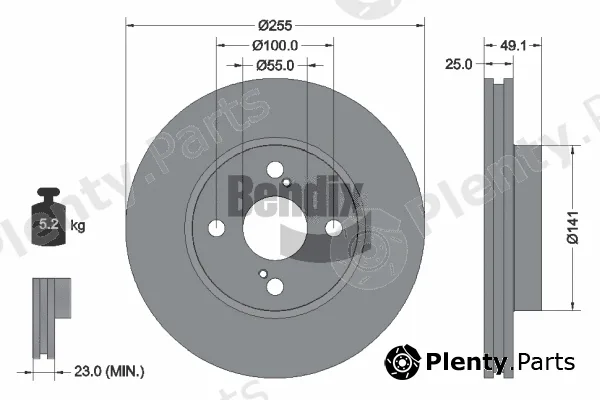 BENDIX Braking BDS1246 — Brake Disc