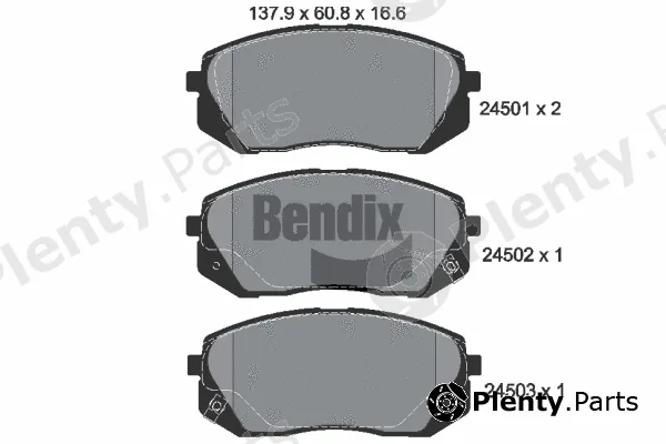 BENDIX Braking BPD1295 — Brake Pad Set, disc brake