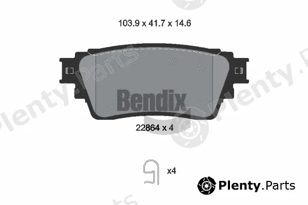 BENDIX Braking BPD2467 — Brake Pad Set, disc brake
