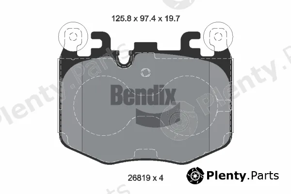BENDIX Braking BPD2561 — Brake Pad Set, disc brake