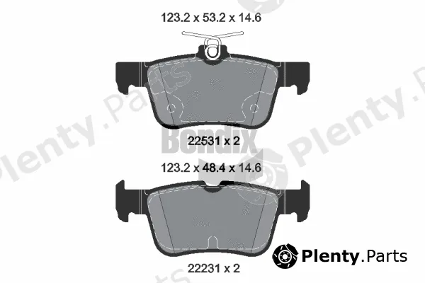 BENDIX Braking BPD2373 — Brake Pad Set, disc brake
