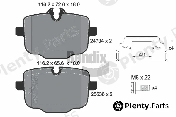 BENDIX Braking BPD1585 — Brake Pad Set, disc brake