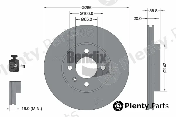 BENDIX Braking BDS1115 — Brake Disc
