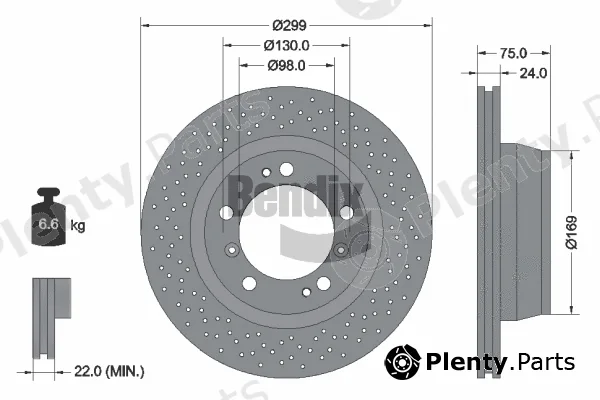 BENDIX Braking BDS2043HC — Brake Disc