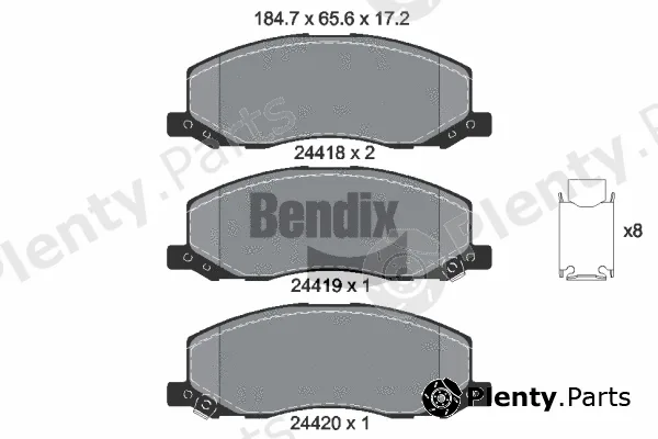 BENDIX Braking BPD1599 — Brake Pad Set, disc brake