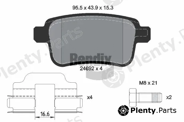 BENDIX Braking BPD1056 — Brake Pad Set, disc brake