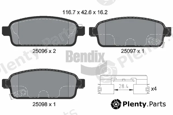 BENDIX Braking BPD1586 — Brake Pad Set, disc brake