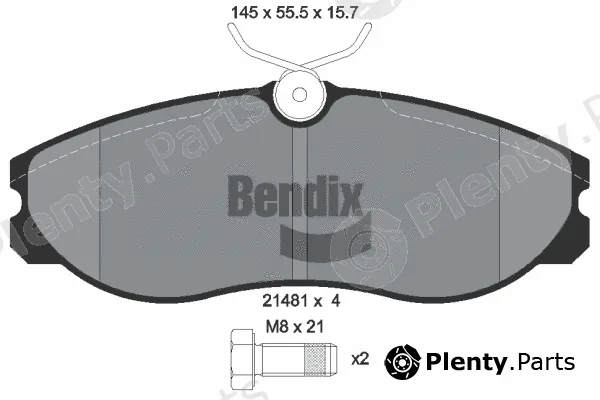 BENDIX Braking BPD1396 — Brake Pad Set, disc brake