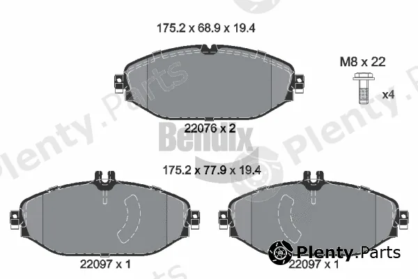 BENDIX Braking BPD1508 — Brake Pad Set, disc brake