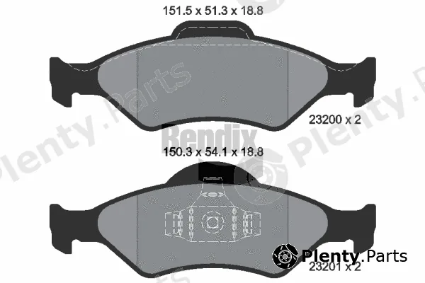 BENDIX Braking BPD1481 — Brake Pad Set, disc brake