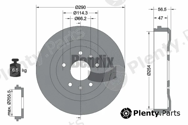 BENDIX Braking BDM1083 — Brake Drum