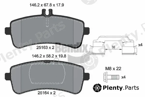 BENDIX Braking BPD2299 — Brake Pad Set, disc brake