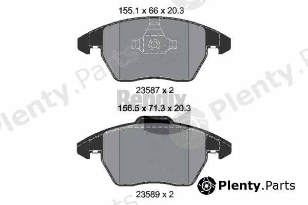 BENDIX Braking BPD1555 — Brake Pad Set, disc brake
