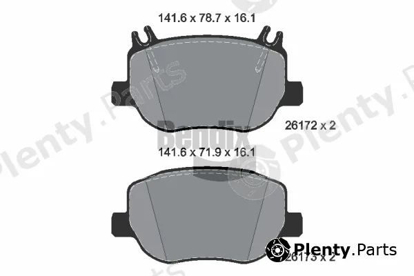 BENDIX Braking BPD2527 — Brake Pad Set, disc brake