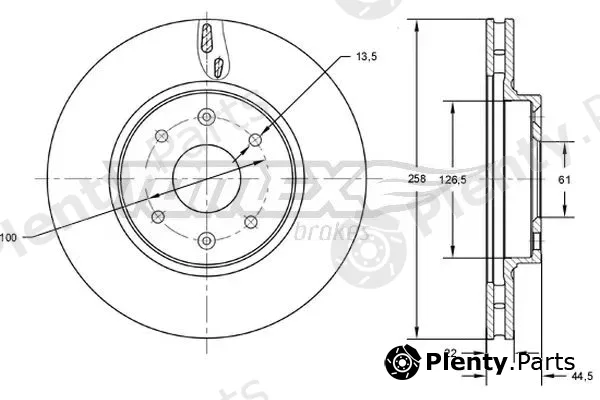 TOMEX Brakes TX72-60 — Brake Disc