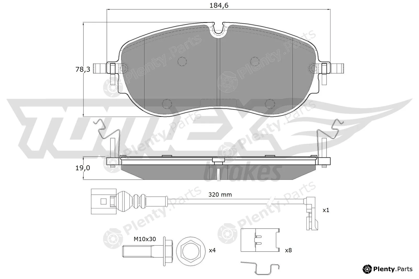 TOMEX Brakes TX60-00 — Brake Pad Set, disc brake