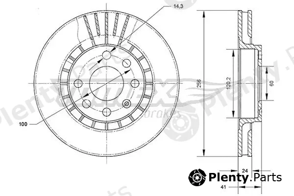 TOMEX Brakes TX70-15 — Brake Disc
